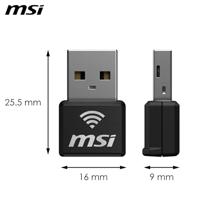 MSI AX1800 Nano WiFi USB Adapter interfacekaart/-adapter USB 2.0 - thumbnail