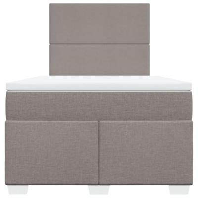 Boxspring met matras stof taupe 120x190 cm