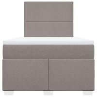 Boxspring met matras stof taupe 120x190 cm - thumbnail