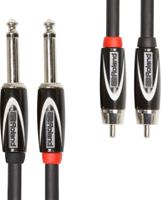Roland RCC-15-2R28 instrumentenkabel 2x 6.35mm jack naar 2x RCA 4.5 meter - thumbnail