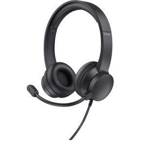 Trust HS-201 Over Ear headset Kabel Stereo Zwart Computer Trust HS-201 Over Ear headset Kabel Stereo Zwart Computer