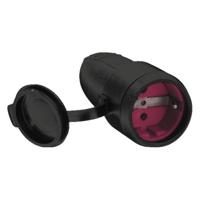 Bachmann 919.176 Koppeling met randaarde Rubber, Silicone Zwart IP20, IP44 - thumbnail