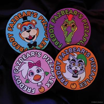 Five Nights at Freddy's Coaster 4-Pack Printed Drinks - thumbnail