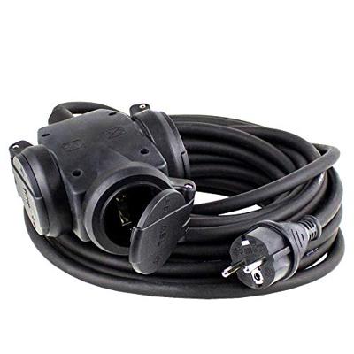 AS Schwabe 60458 Stroom Verlengkabel 16 A Zwart 25.00 m H07RN-F 3G 1,5 mm²