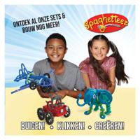 Clics Spaghetteez flexibele bouwstaafjes in opbergbox, 200dlg. - thumbnail