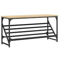 Schoenenrek 90x30x45 cm bewerkt hout sonoma eikenkleurig - thumbnail