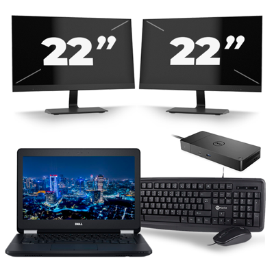 Dell Latitude E5270 - Intel Core i5-6e Generatie - 12 inch - 8GB RAM - 256GB SSD - Windows 11 + 2x 22 inch Monitor Dell Latitude E5270 - Intel Core i5-6e Generatie - 12 inch - 8GB RAM - 256GB SSD - Windows 11 + 2x 22 inch Monitor