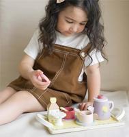 Classic World world houten theeset grace met dienblad, 14dlg. - thumbnail