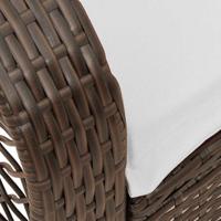 Tuinschommelstoel met kussens poly rattan bruin - thumbnail