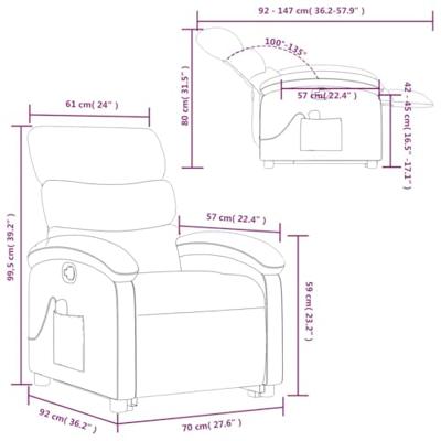 Sta-op-massagestoel verstelbaar kunstleer cappuccinokleurig