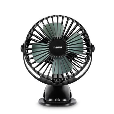 Hama USB-tafelventilator Met Clip 3 Snelheidsstanden Zwart/mintgroen Hama USB-tafelventilator Met Clip 3 Snelheidsstanden Zwart/mintgroen