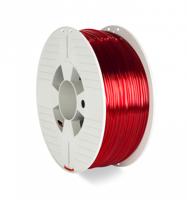 Verbatim 55062 55062 Filament PETG 2.85 mm 1 kg Rood (transparant) 1 stuk(s) - thumbnail