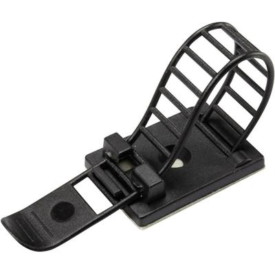 Conrad Components WCT-85 Bevestigingssokkel Zelfklevend, Schroefbaar 1206772 Bundel-Ø (bereik) 22 mm (max) Met bevestigingsbinder Zwart 25 stuk(s)