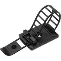 Conrad Components WCT-85 Bevestigingssokkel Zelfklevend, Schroefbaar 1206772 Bundel-Ø (bereik) 22 mm (max) Met bevestigingsbinder Zwart 25 stuk(s) - thumbnail