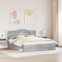 Bedframe Grijs Sonoma 180 x 200 cm Massief grenenhout - thumbnail