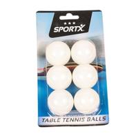 SportX Tafeltennisballen 4 cm 6 Stuks Wit - thumbnail