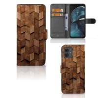 Book Style Case voor Motorola Moto G14 Wooden Cubes - thumbnail