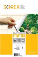 A4 etiketten 105 x 297 mm wit 100 vel Sorex - thumbnail