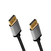 LogiLink DisplayPort AV Aansluitkabel [1x DisplayPort - 1x DisplayPort] 1 m Zwart/grijs - thumbnail