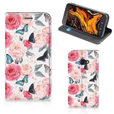 Samsung Galaxy Xcover 4s Smart Cover Butterfly Roses