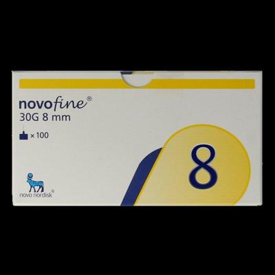 Novo Nordisk Novofine naalden 0.30 x 8 mm 30 gram 100 Stuks