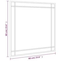 VidaXL Wandspiegel vierkant 60x60 cm ijzer zwart - thumbnail
