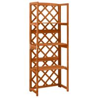 VidaXL Latwerk met schappen 55x30x140 cm massief vurenhout - thumbnail