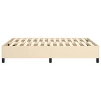 Bedframe zonder matras stof crèmekleurig 140x190 cm - thumbnail