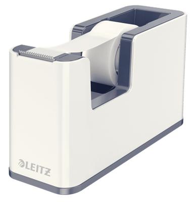 Leitz Plakbanddispenser WOW Duo Colour Wit, Grijs Rolbreedte (max.): 19 mm Rollengte (max.) 33 m