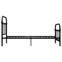 Bedframe metaal zwart 90x200 cm - thumbnail