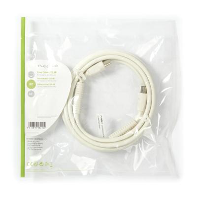 Coaxkabel 120 dB | IEC (Coax) Male - IEC (Coax) Female | 3,0 m | Wit