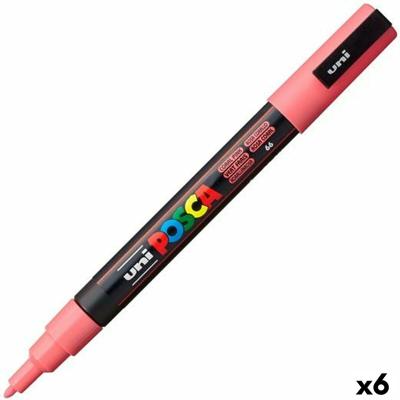 Acrylverfmarkeerder POSCA PC-3M Koraal 0,9-1,3 mm (6 Stuks)