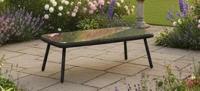 Jonah coffee table 100x50x35 dark grey steel/wicker dark grey Eurofar - Eurofar - thumbnail