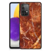 Samsung Galaxy A72 (5G/4G) Marmeren Print Telefoonhoesje Marmer Bruin - thumbnail
