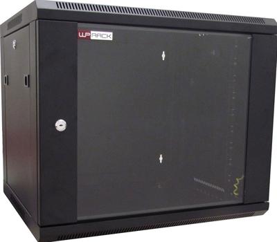 WP Rack WPN-RWB-09605-B Wandbehuizing Glasdeur 9U Zwart - 600x500x500mm (BxHxD)