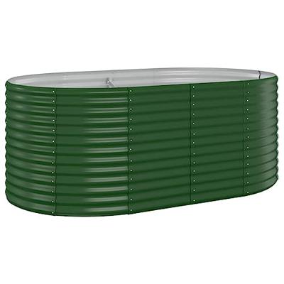 VidaXL Plantenbak 175x100x68 cm gegalvaniseerd staal groen