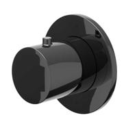 Afbouwdeel IVY Bond 3-Weg Stop-Omstel Symmetry Met Rond Rozet Zwart Chroom PVD IVY - thumbnail