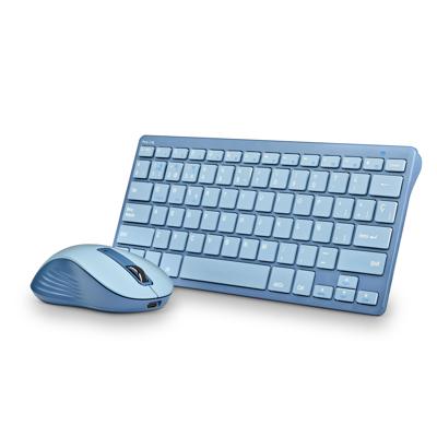 Toetsenbord en muis NGS FANTASYKITBLUE Qwerty Spaans Blauw Roze