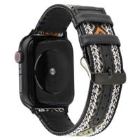 Voor Apple Watch Series 5 & 4 40mm/3 & 2 & 1 38mm etnische stijl lederen riem (retro) - thumbnail