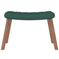 Schommelstoel met voetenbank fluweel donkergroen - thumbnail