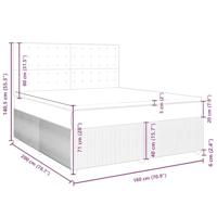 Boxspring met matras stof zwart 180x200 cm - thumbnail