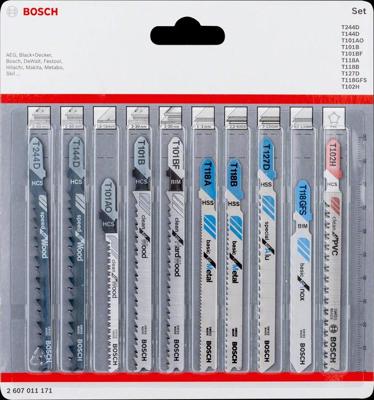 Bosch Accessories 2607011171 Decoupeerzaagbladenset All in One, 10-delig 10 stuk(s) Bosch Accessories 2607011171 Decoupeerzaagbladenset All in One, 10-delig 10 stuk(s)