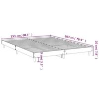 Bedframe zonder matras hout gerookt eikenkleurig 150x200 cm - thumbnail