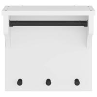 Wandkapstok SANDNES wit 43x30x42 cm massief grenenhout - thumbnail