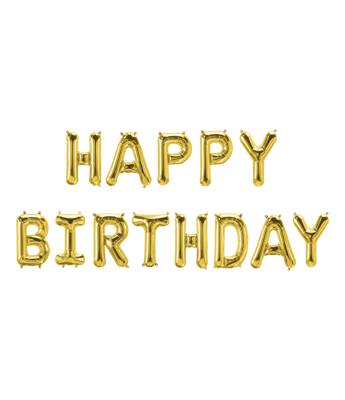 Folie ballon slinger - Happy birthday