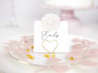 Plaatskaarthouders Goud Hartvormig (10st) - thumbnail