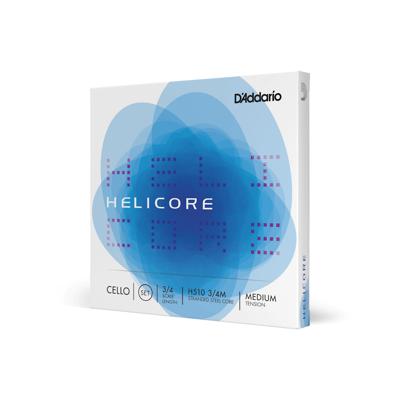 D&apos;Addario H510 3/4M Helicore Cello String Set 3/4 Scale,Medium Tension Cello Snaren Set