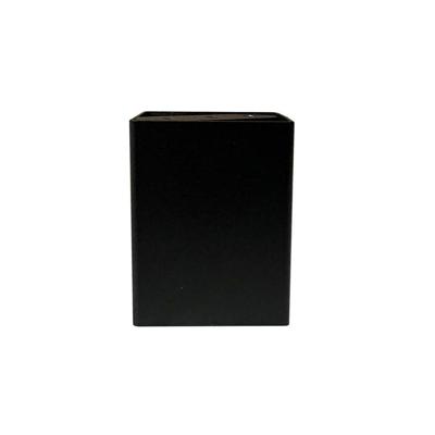 Stalen meubelpoot zwart vierkant 8 bij 8 cm en hoogte 10 cm