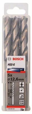 Bosch Accessories 2608585542 HSS Metaal-spiraalboor 12.6 mm Gezamenlijke lengte 151 mm Geslepen DIN 338 Cilinderschacht 5 stuk(s) Bosch Accessories 2608585542 HSS Metaal-spiraalboor 12.6 mm Gezamenlijke lengte 151 mm Geslepen DIN 338 Cilinderschacht 5 stuk(s)