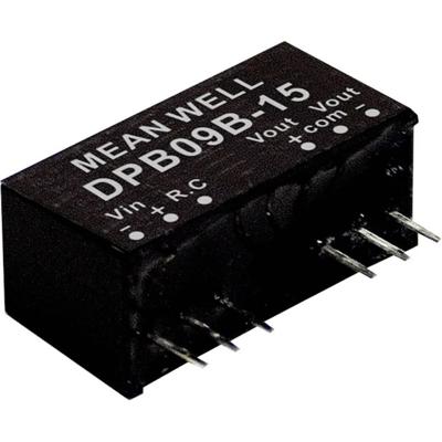 MEAN WELL DPB09B-12 DC/DC-convertermodule 375 mA 9 W Aantal uitgangen: 2 x Inhoud 1 stuk(s)